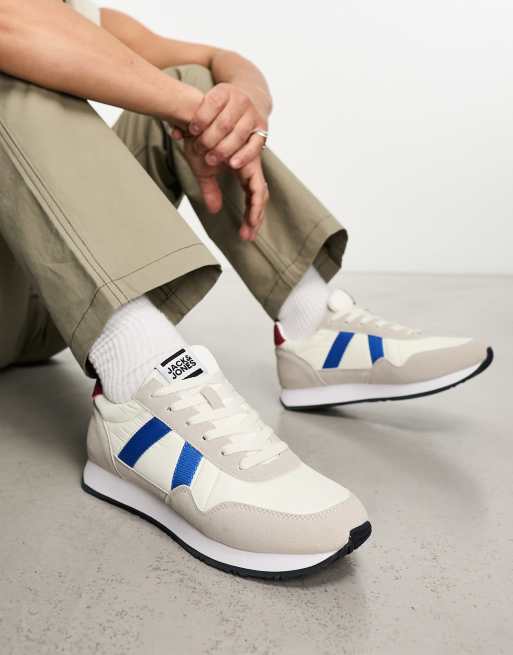 Jack & Jones - Retro hardloopschoenen met contrasterende streep in blauw