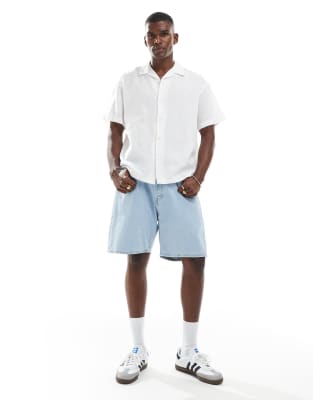Shop Jack & Jones Revere Collar Linen Shirt