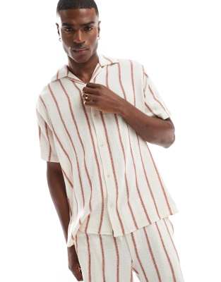 Jack & Jones Revere Collar Shirt In Multi