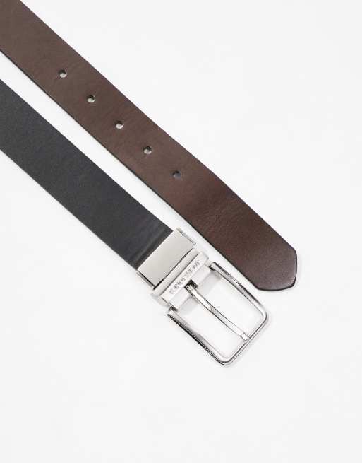 Jack & Jones reversible belt in black and brown