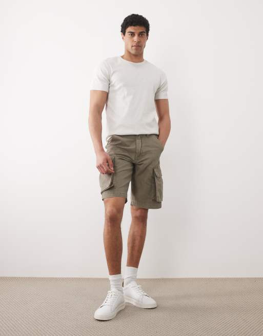 Jack & Jones rib regular t-shirt in grey, 2 of 5