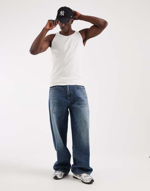 Jack & Jones rib tank top in grey, 2 of 5