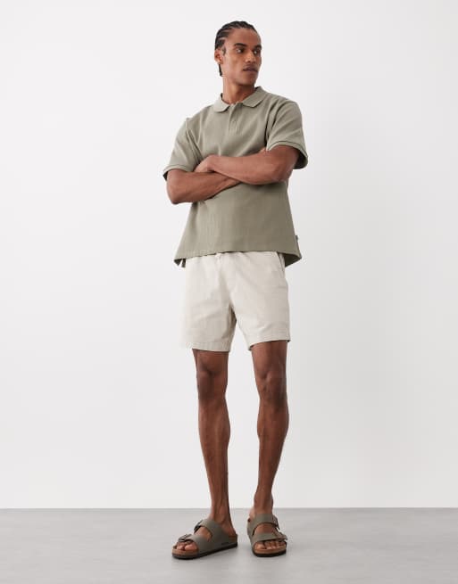 Jack & Jones ribbed polo shirt in khaki green, 2 of 5