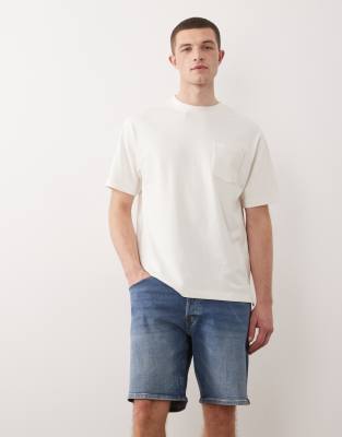 Jack & Jones Men's Blue Rick Slim Denim Shorts In Mid
