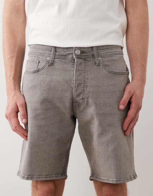 Jack & Jones - Rick - Smalle denim shorts in lichtgrijs, 4 van 5