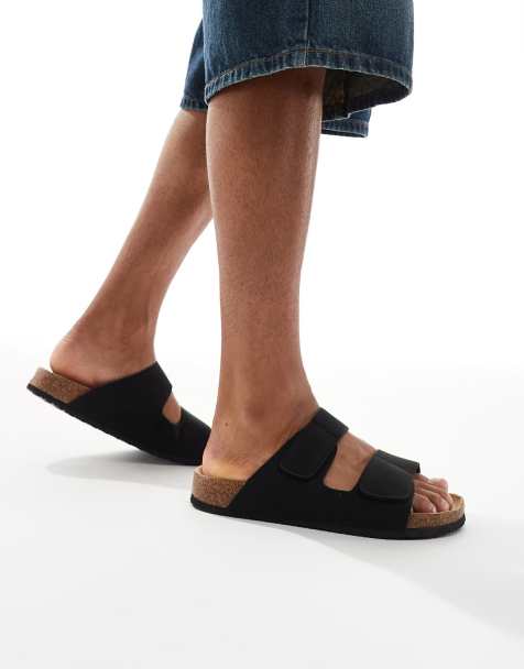 Jack & Jones – Riemensandalen in Schwarz - view 1