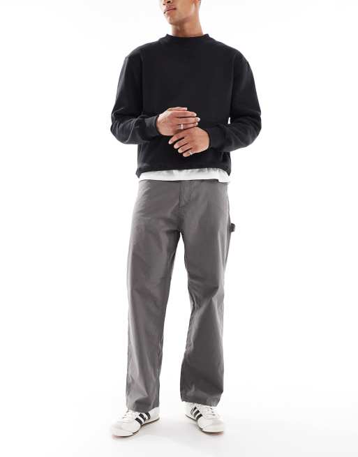 Jack & Jones ripstop baggy fit carpenter pant in gray, 2 of 5