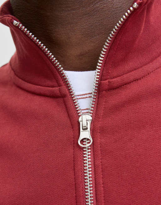 Jack & Jones – Röd topp med halvlång dragkedja, 4 av 7