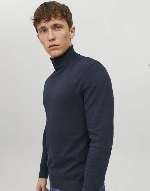 Jack & Jones Rollkragenpullover in Marineblau, 6 von 7