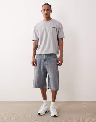 Jack & Jones - Ron - Bermuda en jean - Bleu moyen délavé