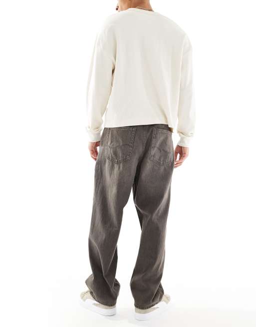 Jack & Jones – Ron – Czarne jeansy typu skater z efektem sprania, 2 z 5