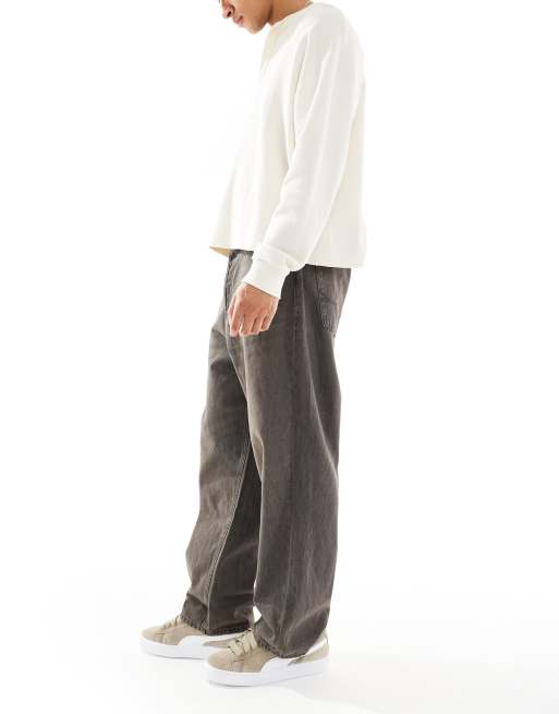Jack & Jones – Ron – Czarne jeansy typu skater z efektem sprania, 3 z 5