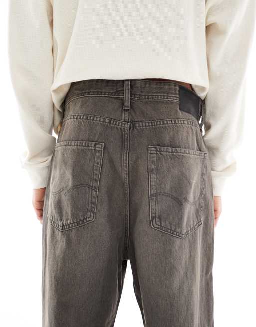 Jack & Jones – Ron – Czarne jeansy typu skater z efektem sprania, 4 z 5
