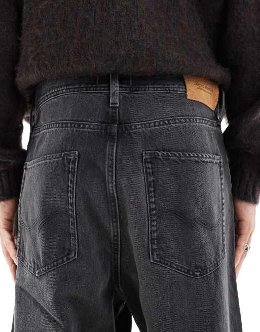Jack & Jones – Ron – Czarne jeansy typu skater z efektem sprania, 4 z 5