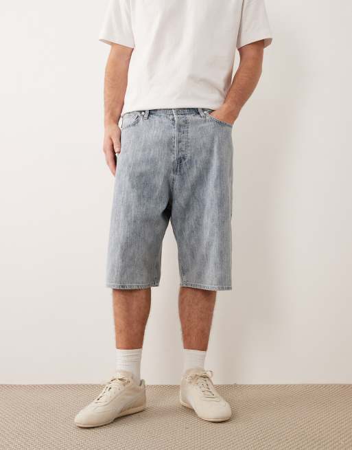 Jack & Jones - Ron - Denim jort met stiksels in vervaagd lichtblauw, 2 van 5