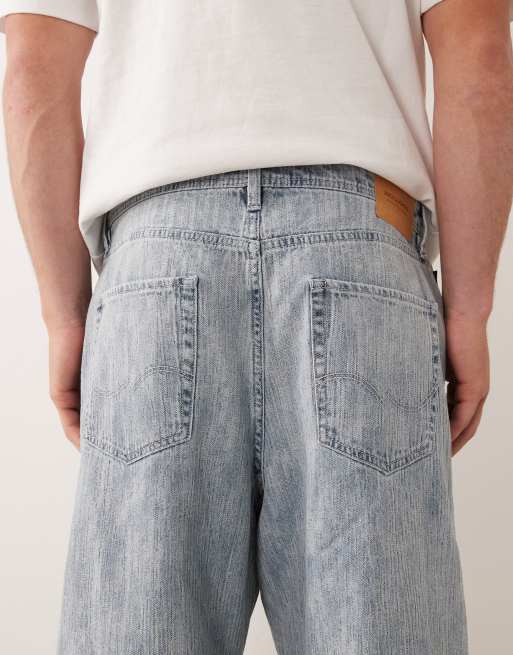 Jack & Jones - Ron - Denim jort met stiksels in vervaagd lichtblauw, 5 van 5