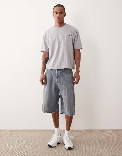 Jack & Jones – Ron – Denim-Jorts in verwaschenem Mittelblau - view 1