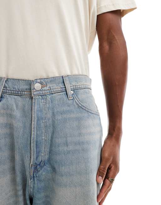 Jack & Jones - Ron - Denim short met skater pasvorm en lichte wassing in blauw, 4 van 5