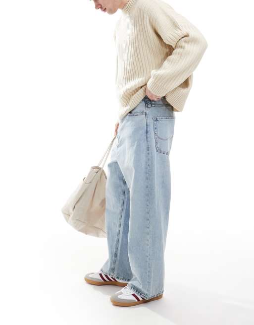 Jack & Jones – Ron – Ljusblå, tvättade jeans i skaterstil, 3 av 5