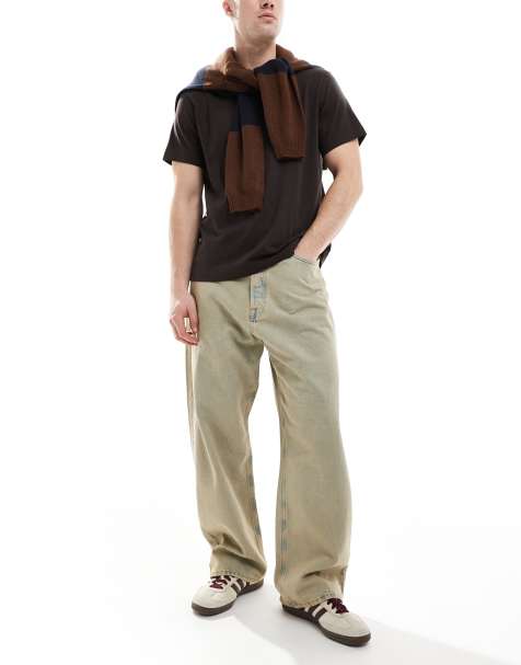 Jack & Jones Ron skater fit jeans in blue bleach wash