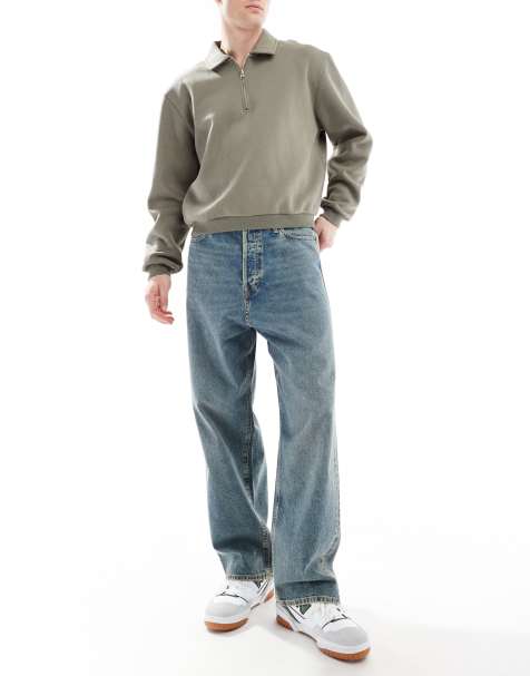 Jack & Jones – Ron – Niebieskie sprane jeansy o fasonie skater - view 1
