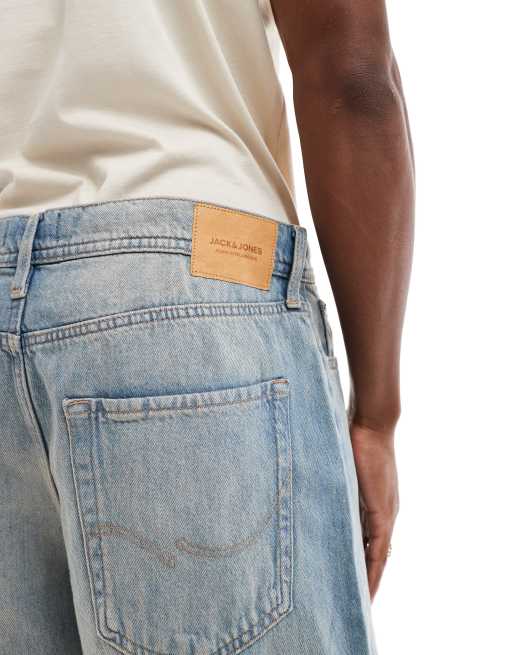 Jack & Jones - Ron - Pantaloncini di jeans stile skater lavaggio blu chiaro, 3 di 5