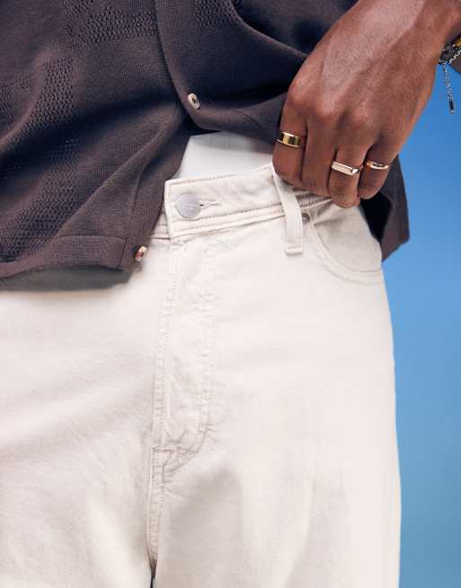 Jack & Jones Ron skater fit jeans in ecru