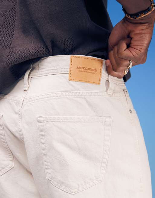Jack & Jones Ron skater fit jeans in ecru