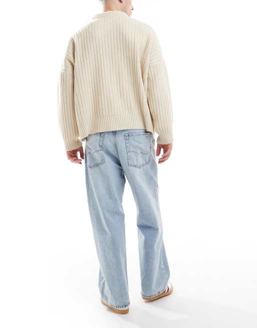 Jack & Jones Ron skater fit jeans in light blue