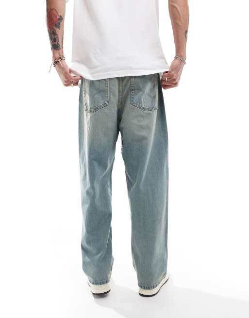Jack & Jones – Ron – Skater-Jeans in blauer überfärbter Waschung, 3 von 5