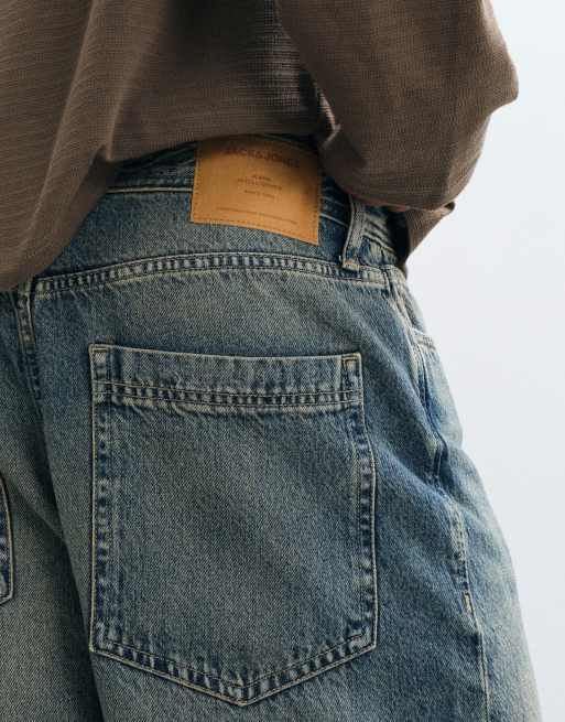 Jack & Jones Ron skater jeans in mid blue with tint, 3 of 5