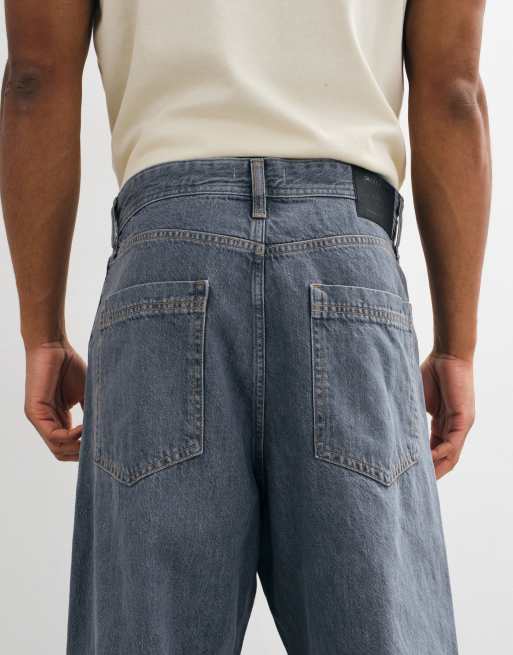 Jack & Jones Ron skaterjeans i grå med kontrastsyning, 5 af 5