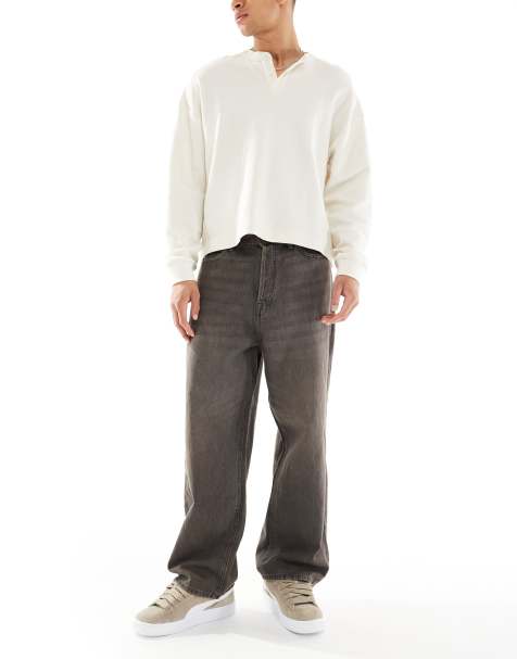 Jack & Jones – Ron – Svarta, tvättade skaterjeans - view 1