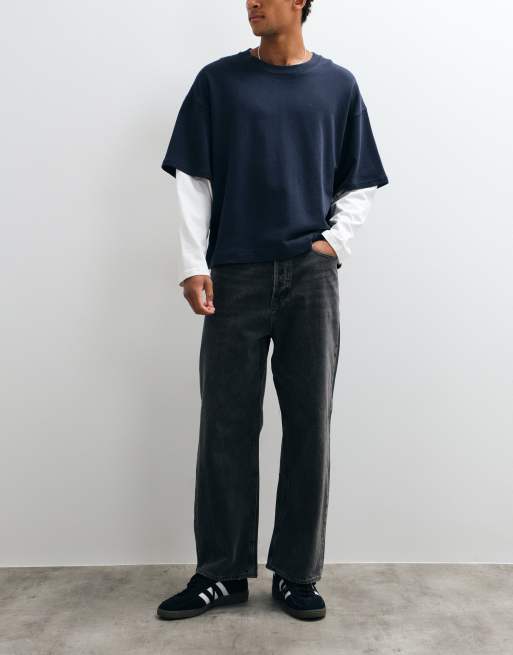 Jack & Jones – Ron – Svarta, tvättade skaterjeans, 2 av 5