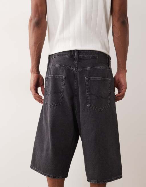Jack & Jones - Ron - Vasket sorte denimshorts, 4 af 5