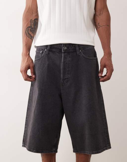 Jack & Jones - Ron - Vasket sorte denimshorts, 5 af 5