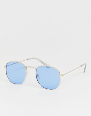 Jack & Jones - Ronde zonnebril met gekleurde glazen-Koper