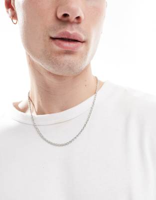Jack & Jones Jack & Jones rope chain necklace in silver