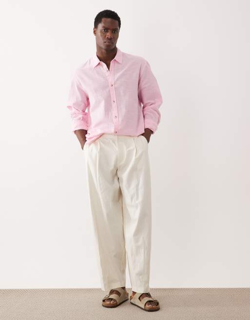 Jack & Jones – Rosa skjorta i linnemix, 2 av 5
