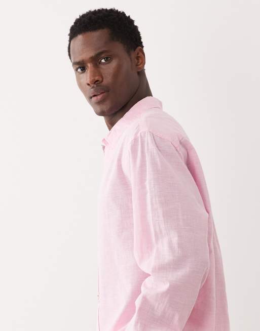 Jack & Jones – Rosa skjorta i linnemix, 4 av 5