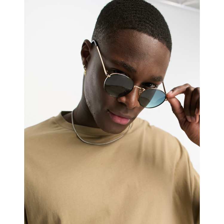 Green store tinted sunglasses