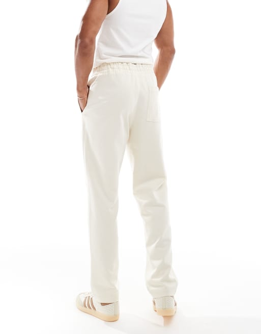 Jack & Jones - Ruimvallende joggingbroek in crème, 4 van 5