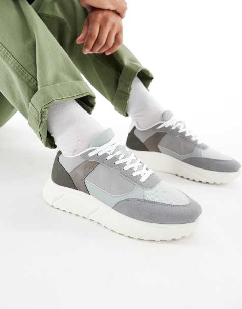 Jack & Jones runner trainer in grey - view 1