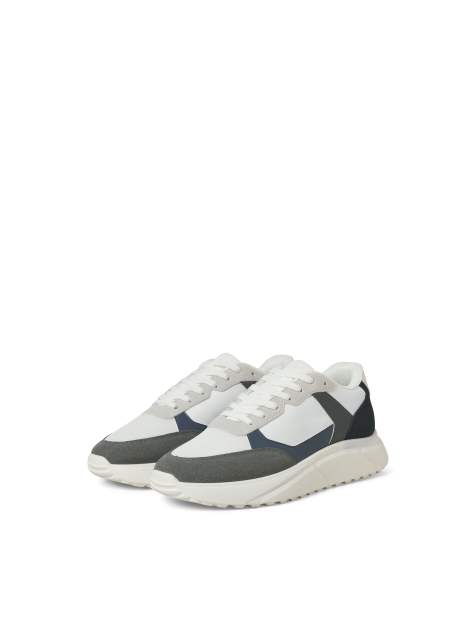 Jack & Jones runner trainer in white grey navy - view 1