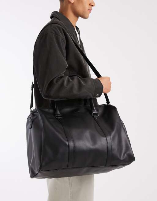 Jack & Jones - Sac de voyage imitation cuir - Noir , 2 de 4