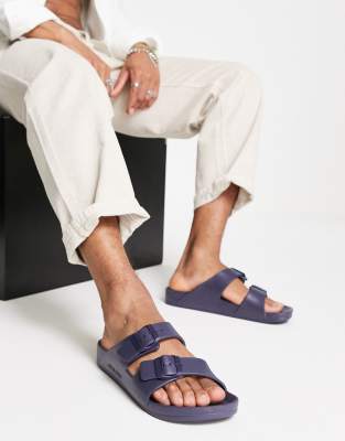 Jack & Jones - Sandali in vera pelle neri con listini