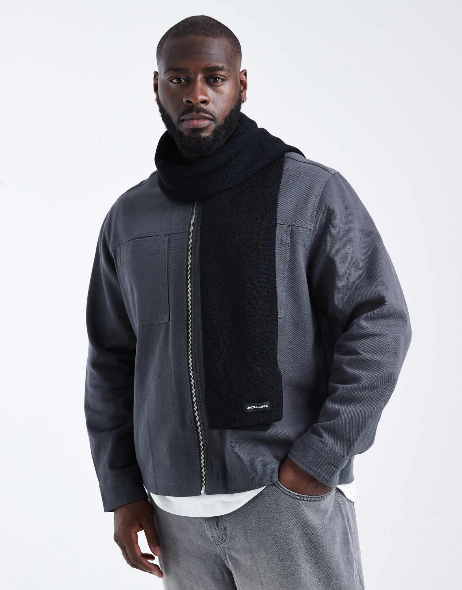 Черный шарф Jack &Jones