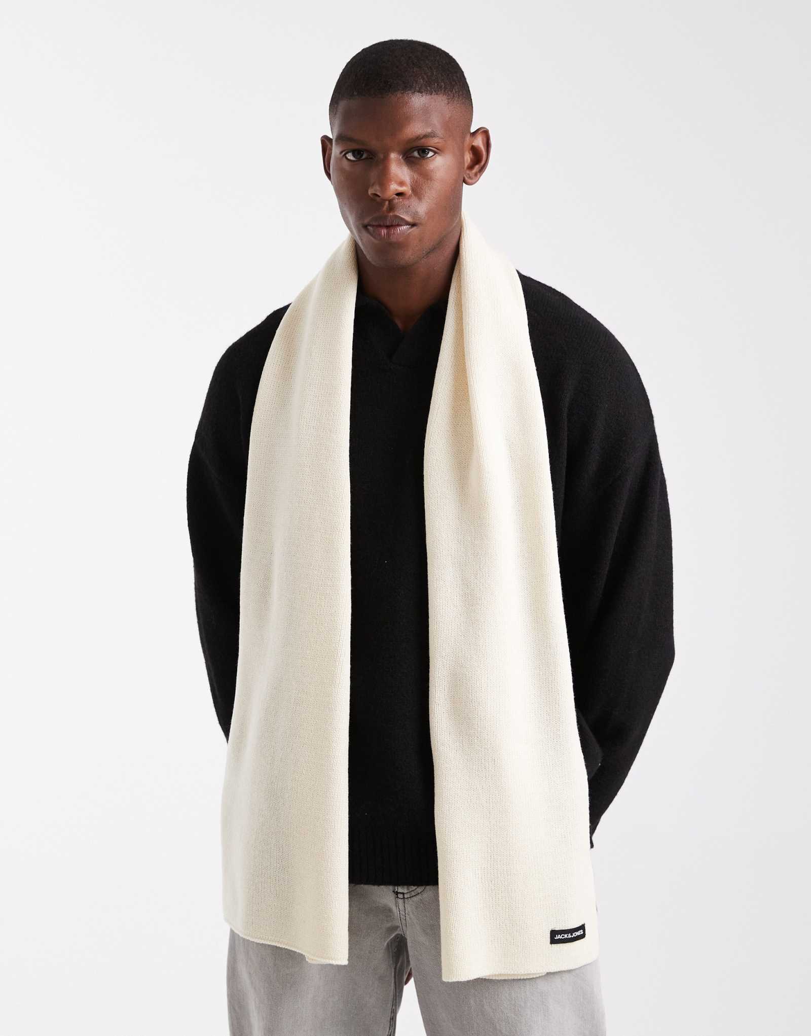 Шарф Jack &Jones кремового цвета