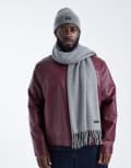 [Jack & Jones] Jack & Jones scarf with tassel in grey One Size Grey Melange