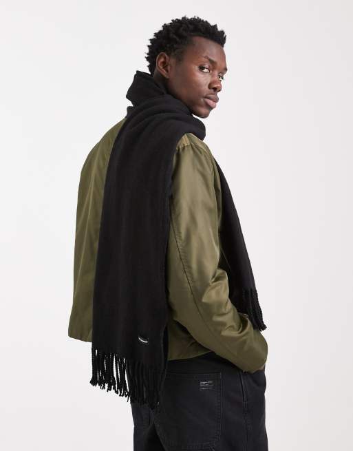 Jack & Jones – Schal in Schwarz mit Quasten, 3 von 3
